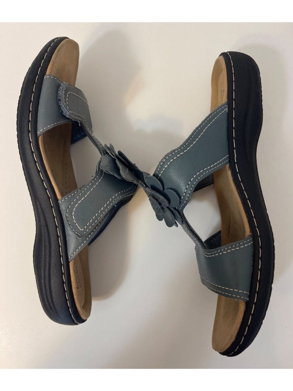Clarks Laurieann Madi Sandal Blue Sz 8.5 - Picture 5 of 7